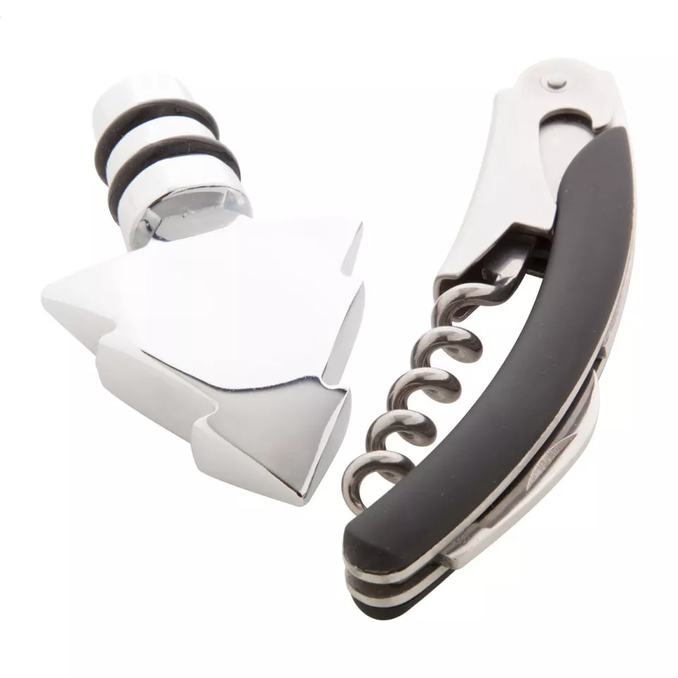 Glögg silver black wine set 