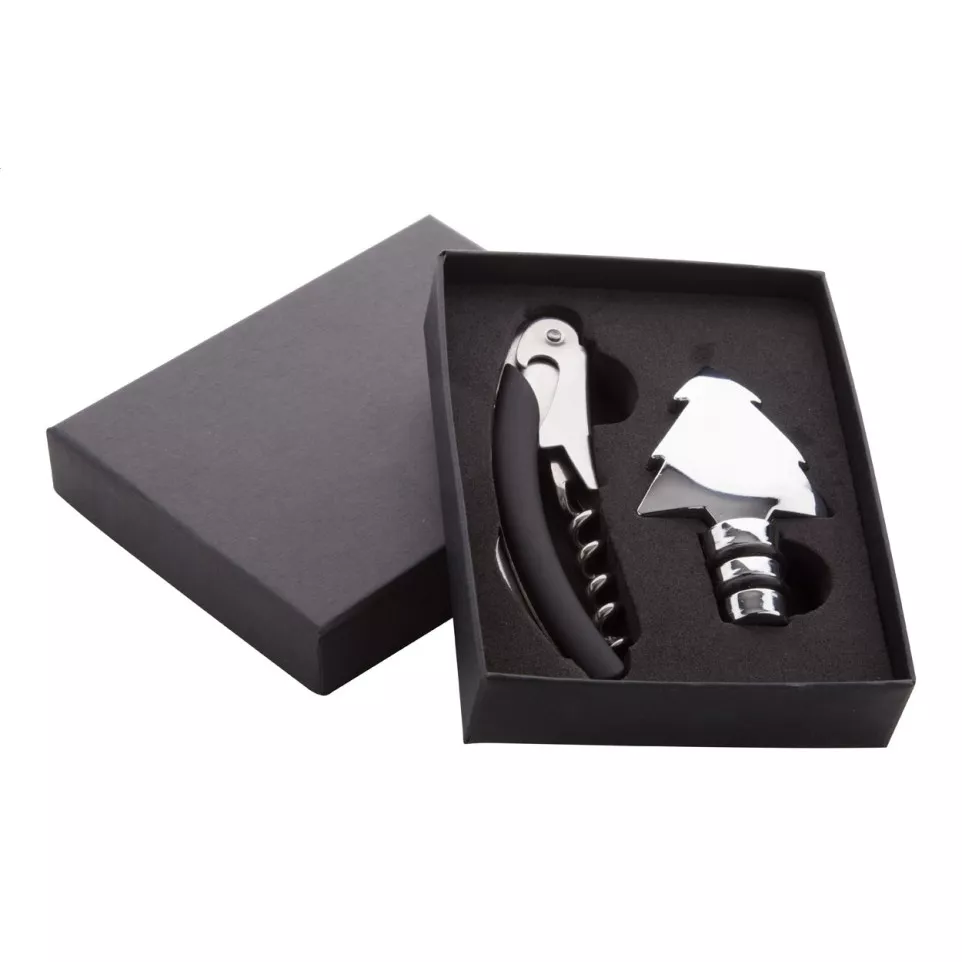 Glögg silver black wine set 