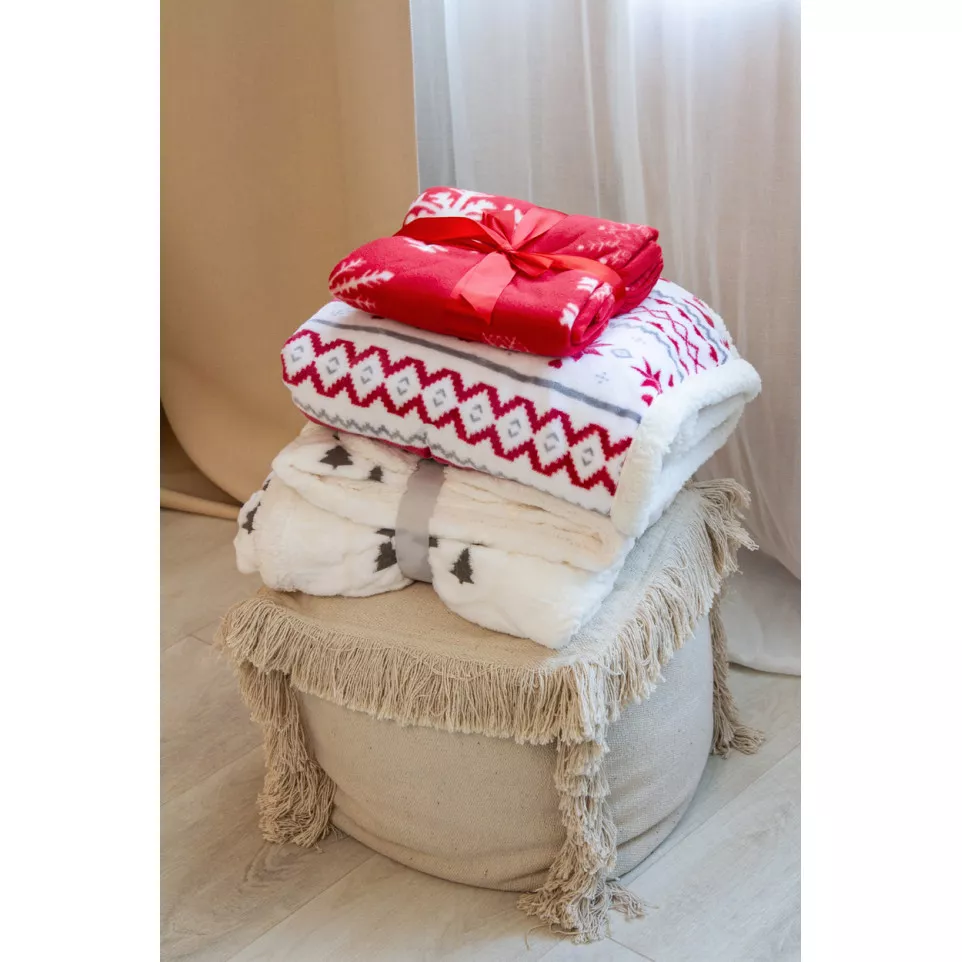 Uppsala red white polar blanket 
