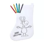 Plicom white red colouring Christmas stocking 
