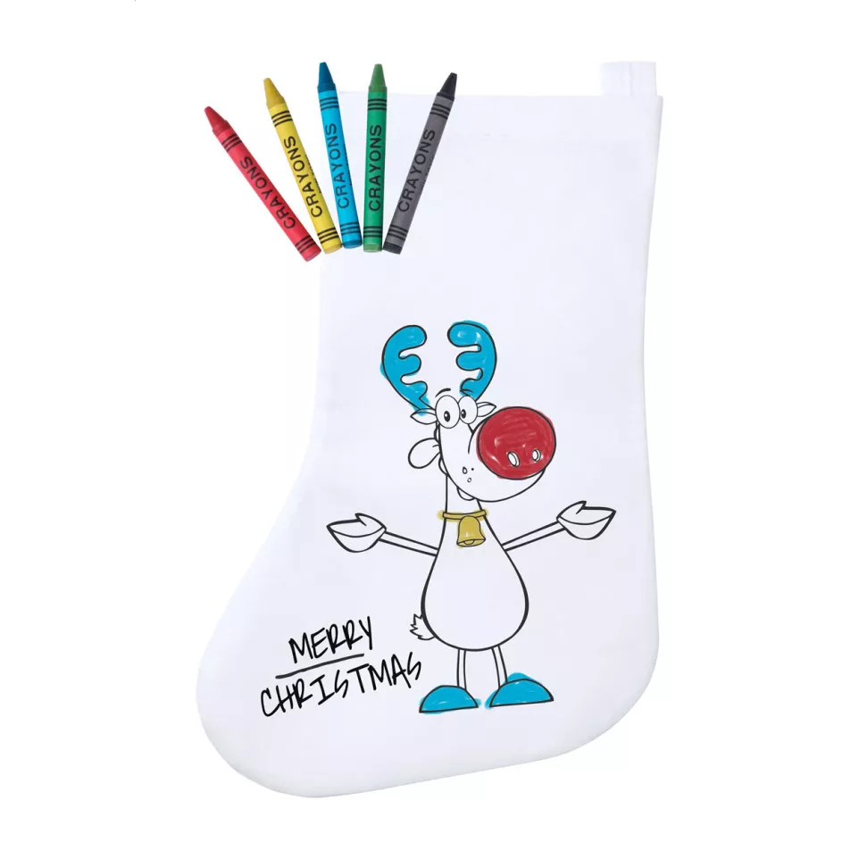 Plicom wit rood Gekleurde kerstsok 