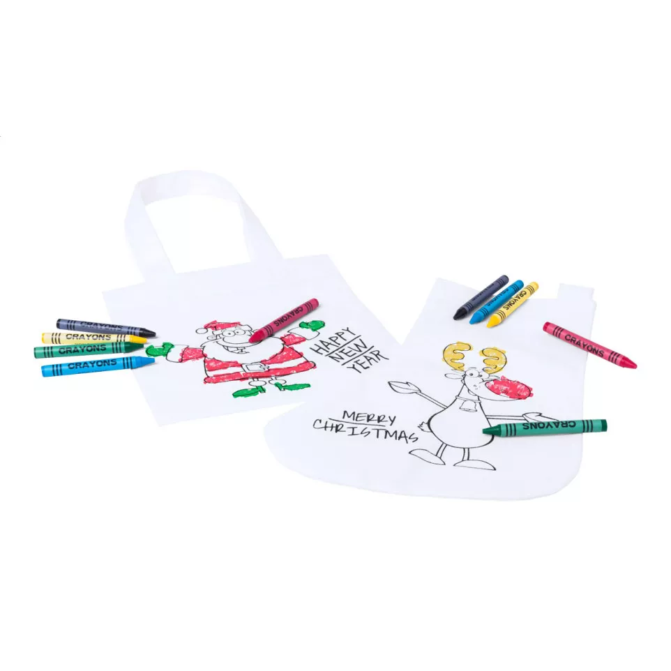 Plicom wit rood Gekleurde kerstsok 