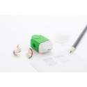 Pencix green white eraser and sharpener 