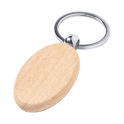 Wokke natural  keyring, oval 
