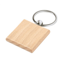 Wokke natural  keyring, square 