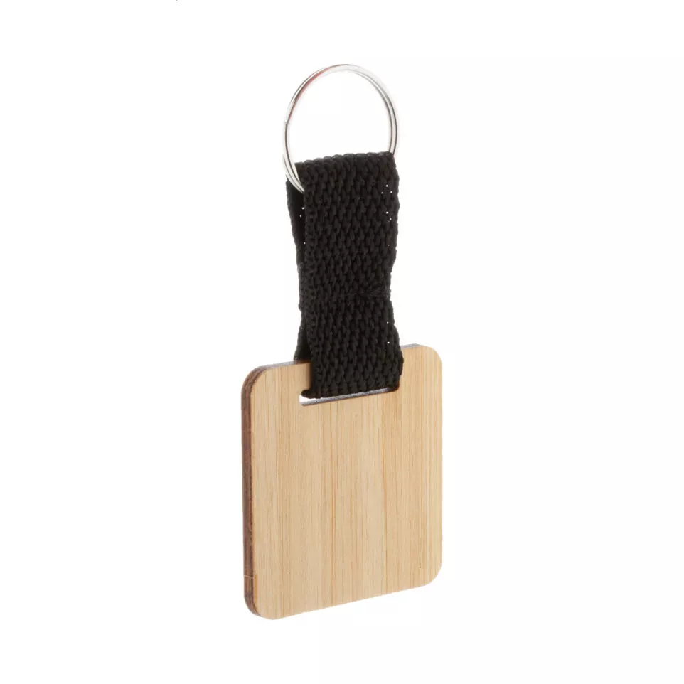 Stropp natural black bamboo keyring,...