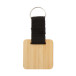 Stropp natural black bamboo keyring, square 