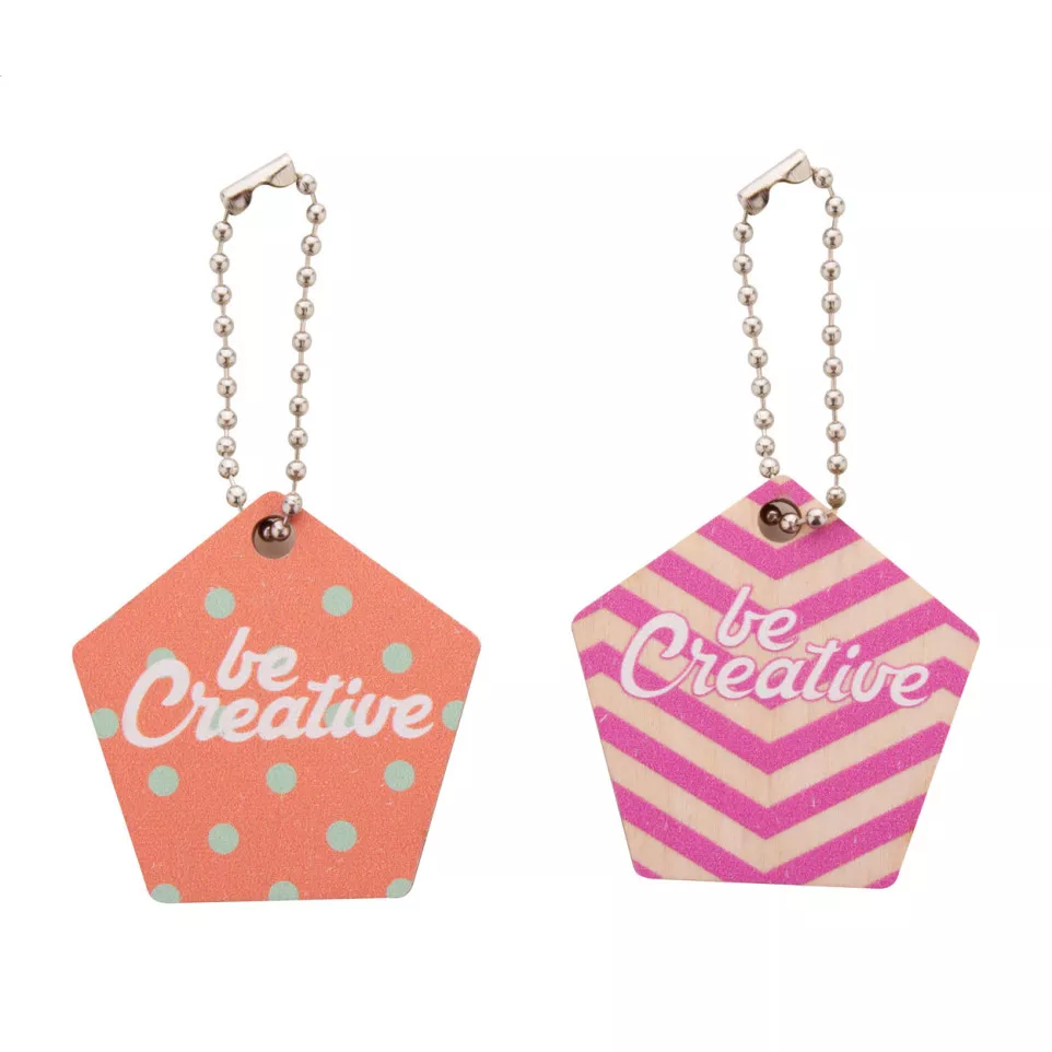 CreaFob Wood natural  custom keyring 