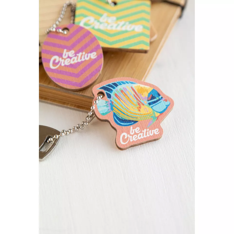 CreaFob Wood natural  custom keyring 
