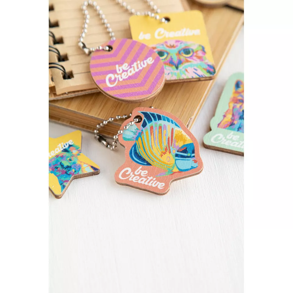 CreaFob Wood natural  custom keyring 