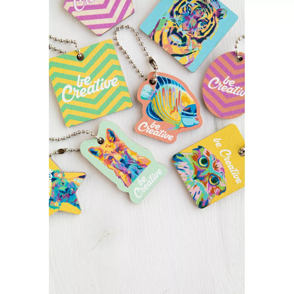 CreaFob Wood natural  custom keyring 