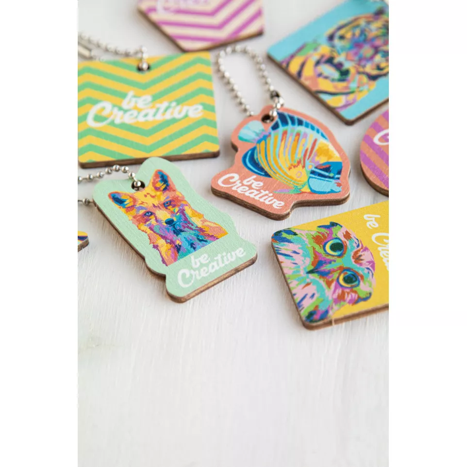 CreaFob Wood natural  custom keyring 