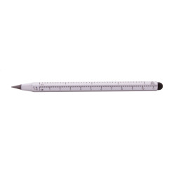 Ruloid silver  inkless pen with ruler 