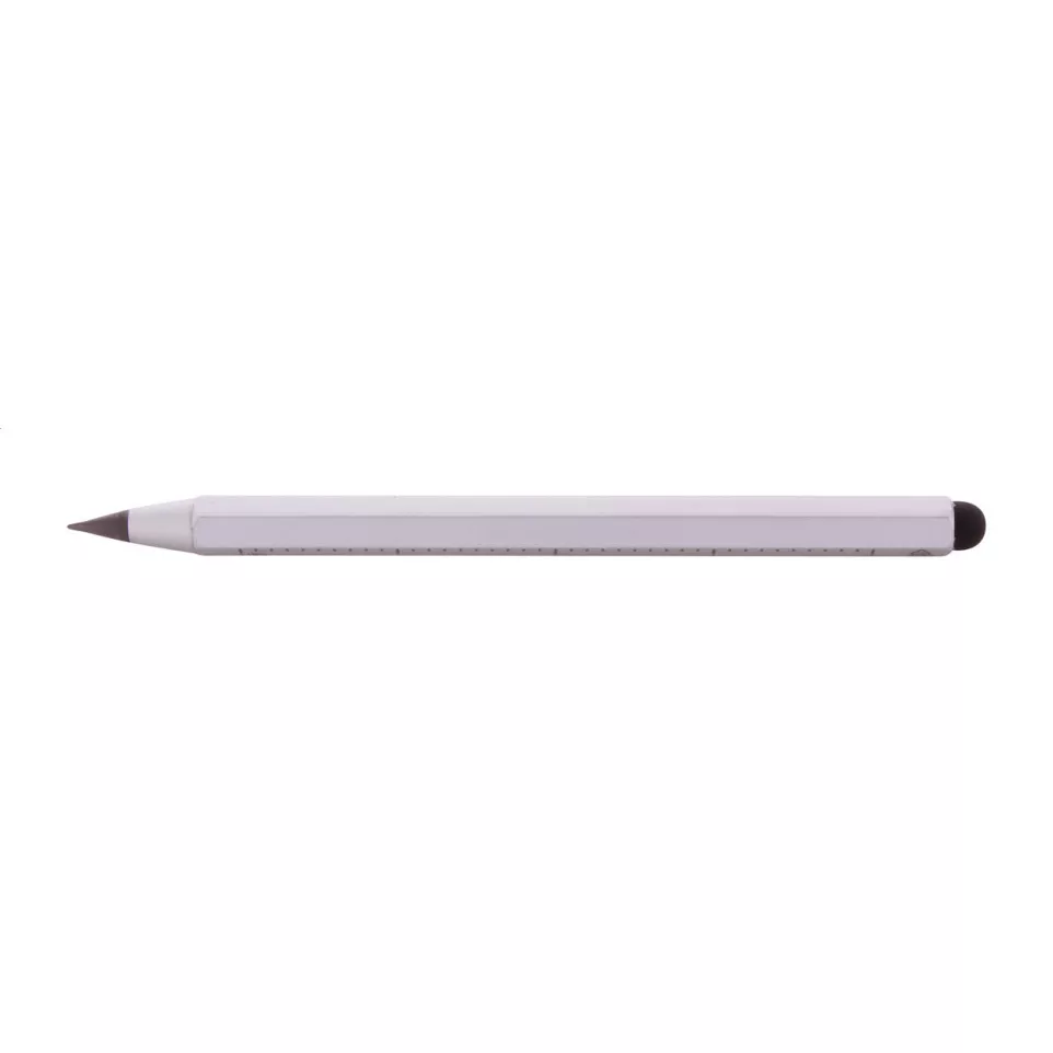 Ruloid silver  inkless pen with ruler 