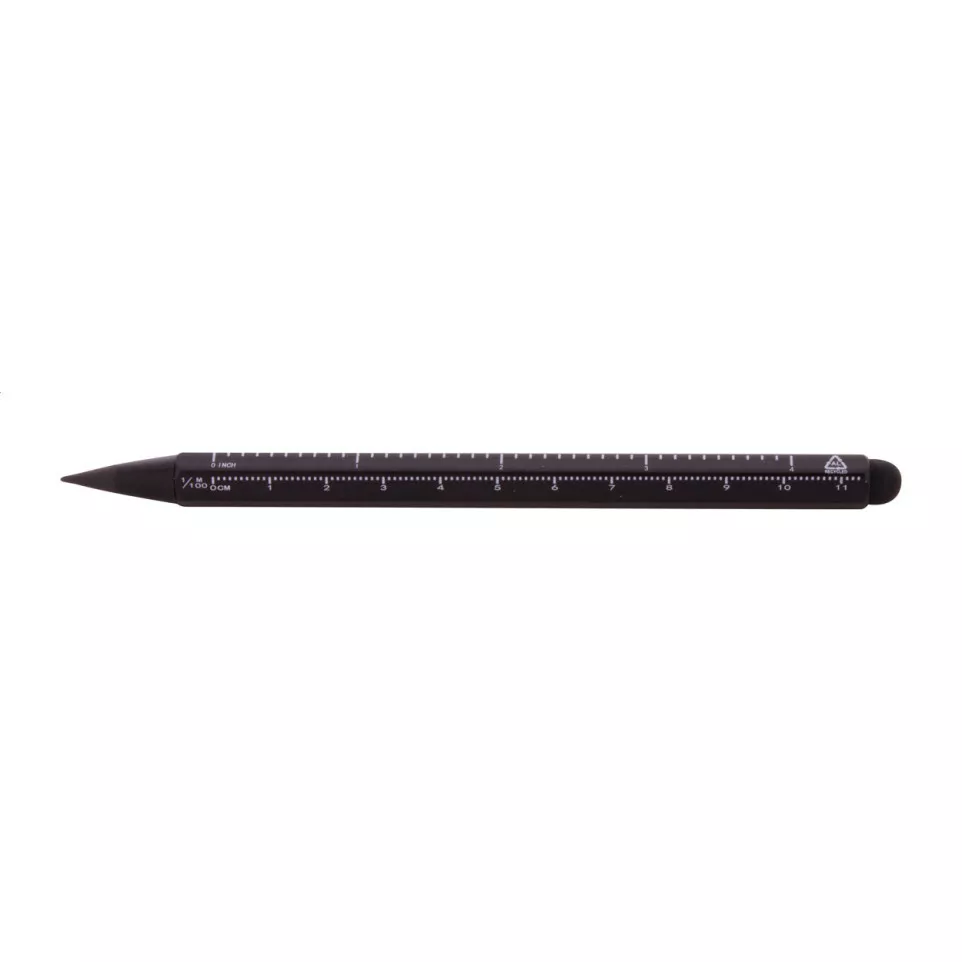 Ruloid black  inkless pen with ruler 