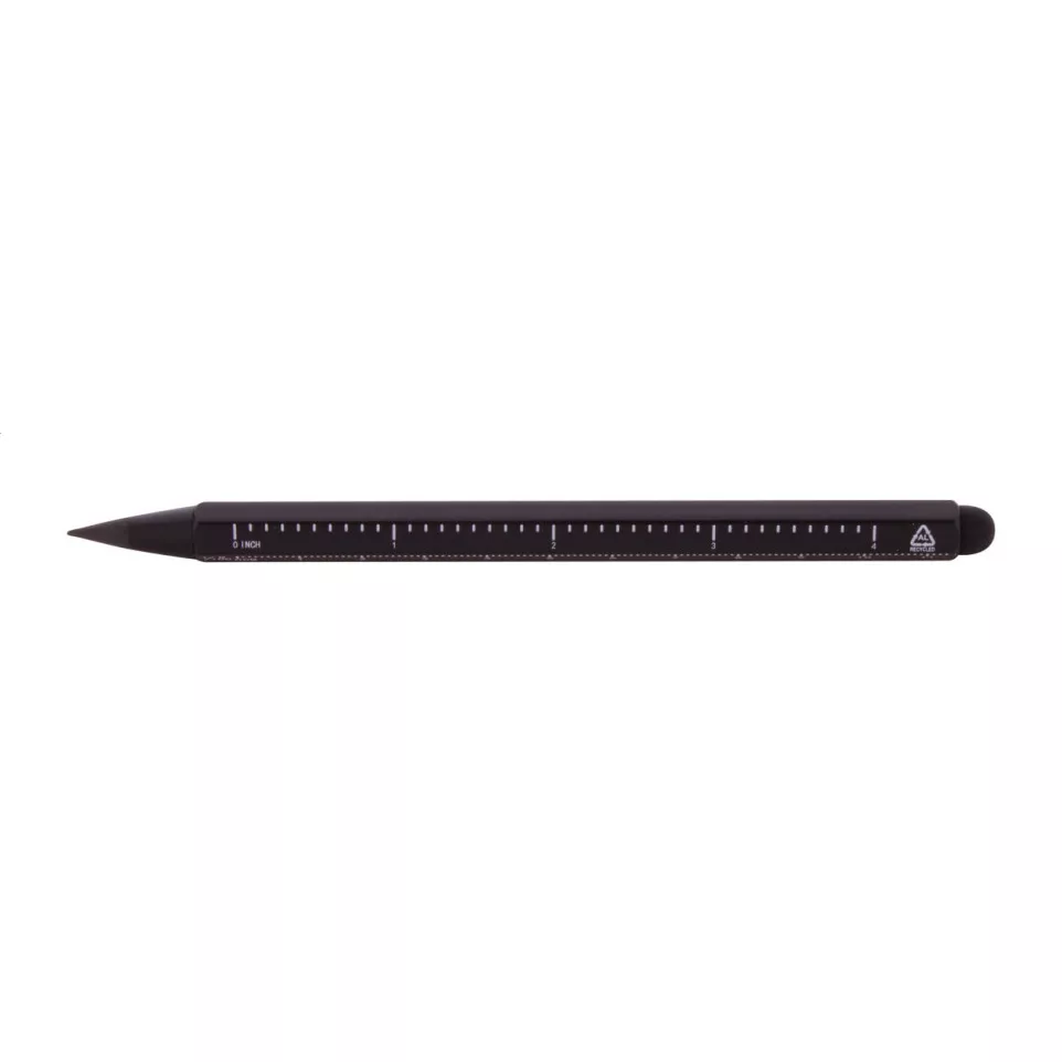 Ruloid black  inkless pen with ruler 