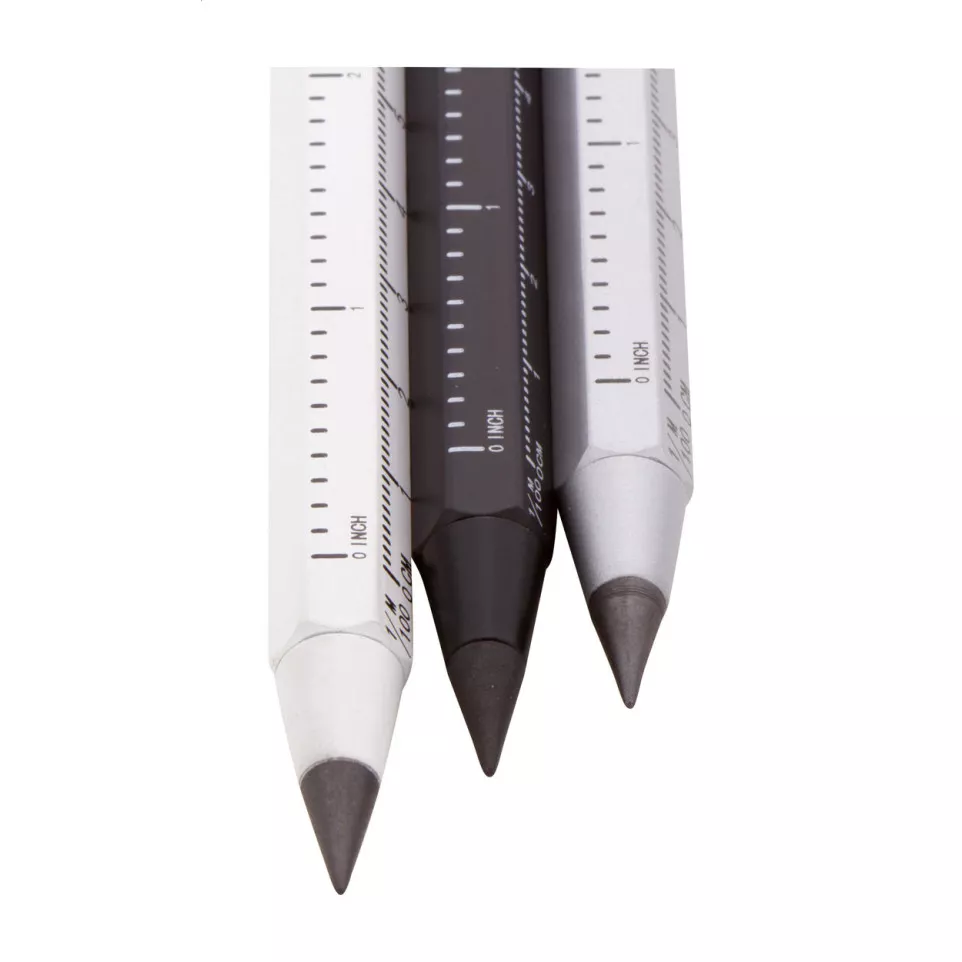 Ruloid black  inkless pen with ruler 