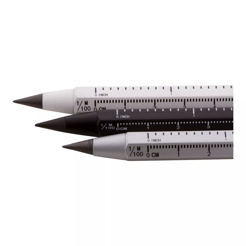 Ruloid black  inkless pen with ruler 
