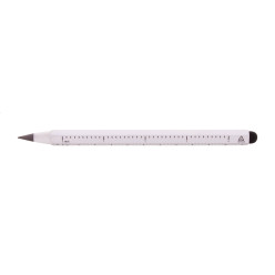 Ruloid white  inkless pen with ruler 