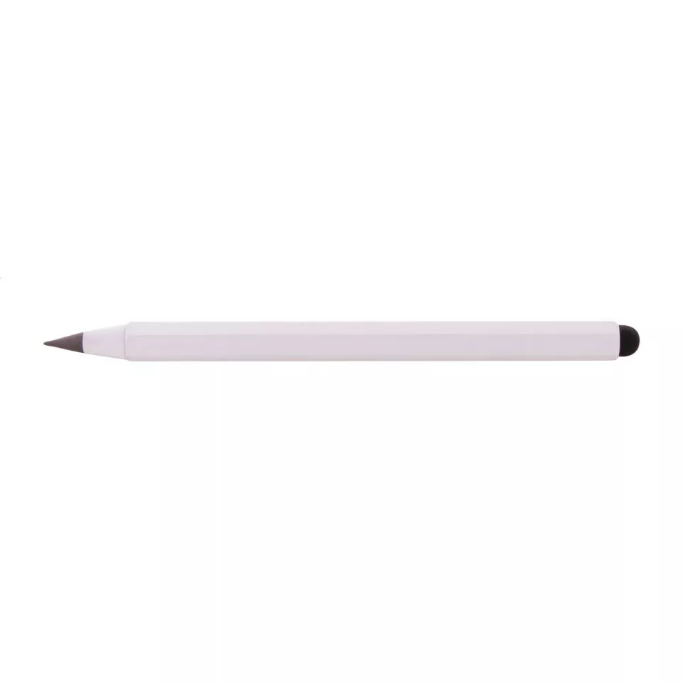 Ruloid white  inkless pen with ruler 
