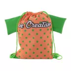 CreaDraw T Kids green  custom drawstring bag for kids 
