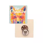 WooBadge natural  custom magnetic badge 