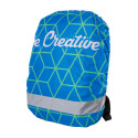 CreaBack Reflect white  custom reflective backpack cover 