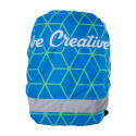 CreaBack Reflect white  custom reflective backpack cover 