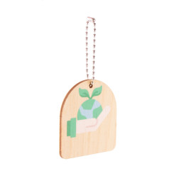 EcoRing natural  keyring, Earth 