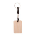Woody Plus D black natural custom keyring 