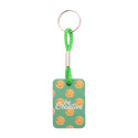 Woody Plus D green natural custom keyring 