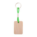 Woody Plus D green natural custom keyring 