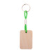Woody Plus D green natural custom keyring 