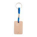 Woody Plus D blue natural custom keyring 