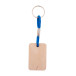 Woody Plus D blue natural custom keyring 