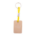 Woody Plus D yellow natural custom keyring 