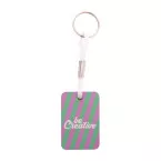 Woody Plus D white natural custom keyring 