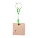 Woody Plus C green natural custom keyring 