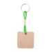 Woody Plus C green natural custom keyring 