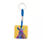 Woody Plus C blauw natuurlijk custom made sleutelhanger 