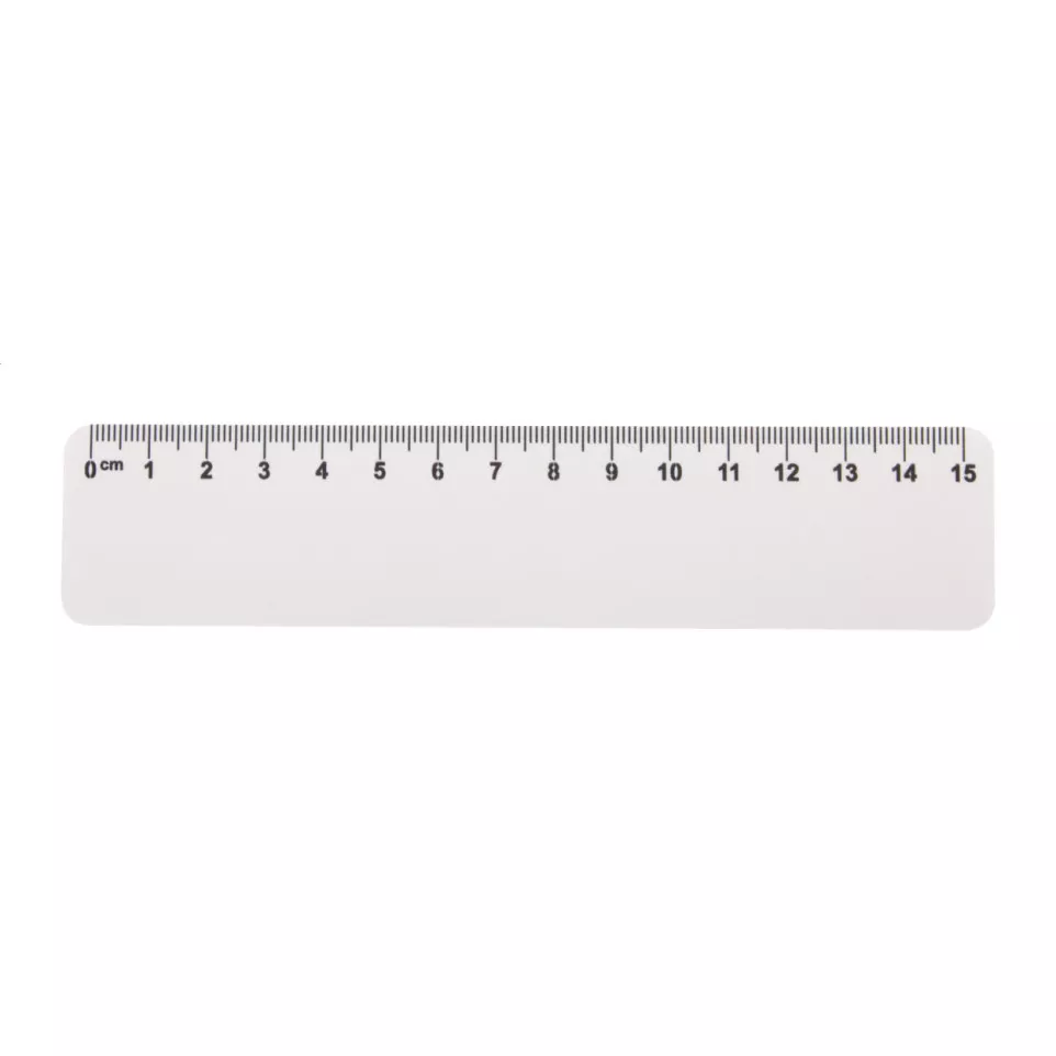 Drawy 15 white  custom ruler, 15 cm 
