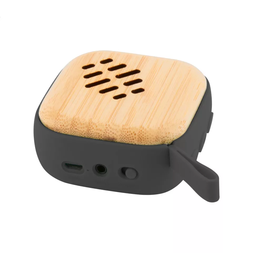 Lombo black natural wireless speaker 