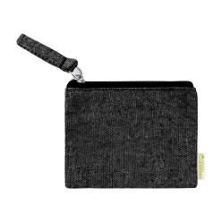 Florin black  cotton purse 