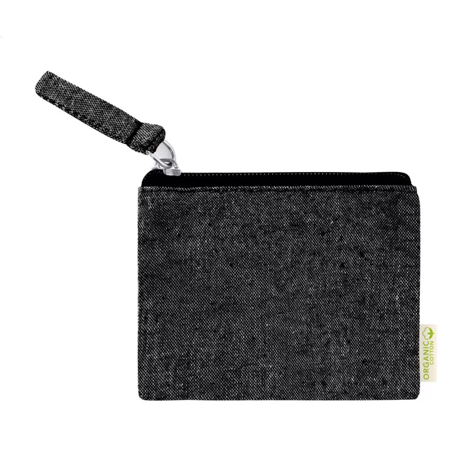 Florin black  cotton purse 