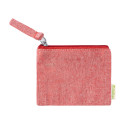 Florin red  cotton purse 