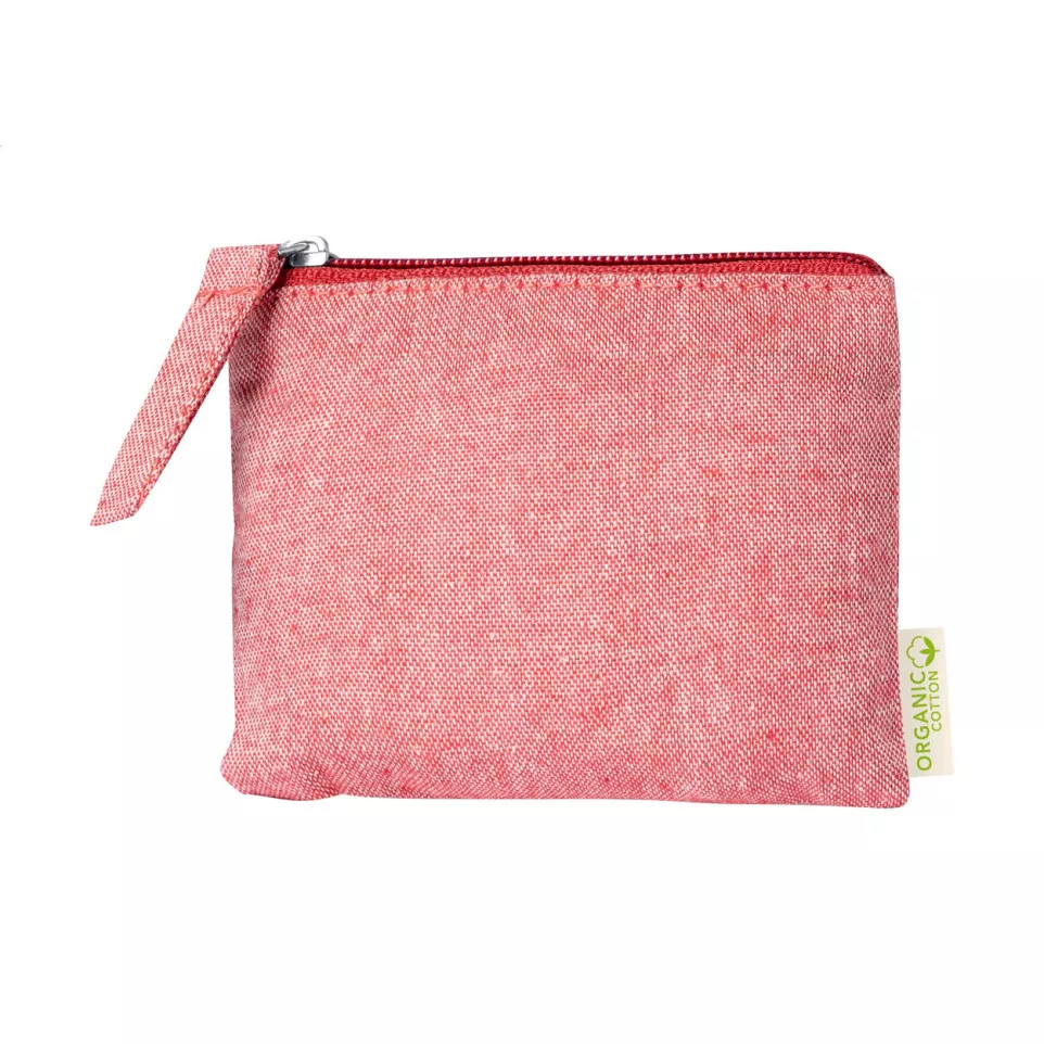 Florin red  cotton purse 