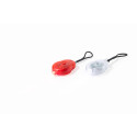 Dullux white red bicycle light set 