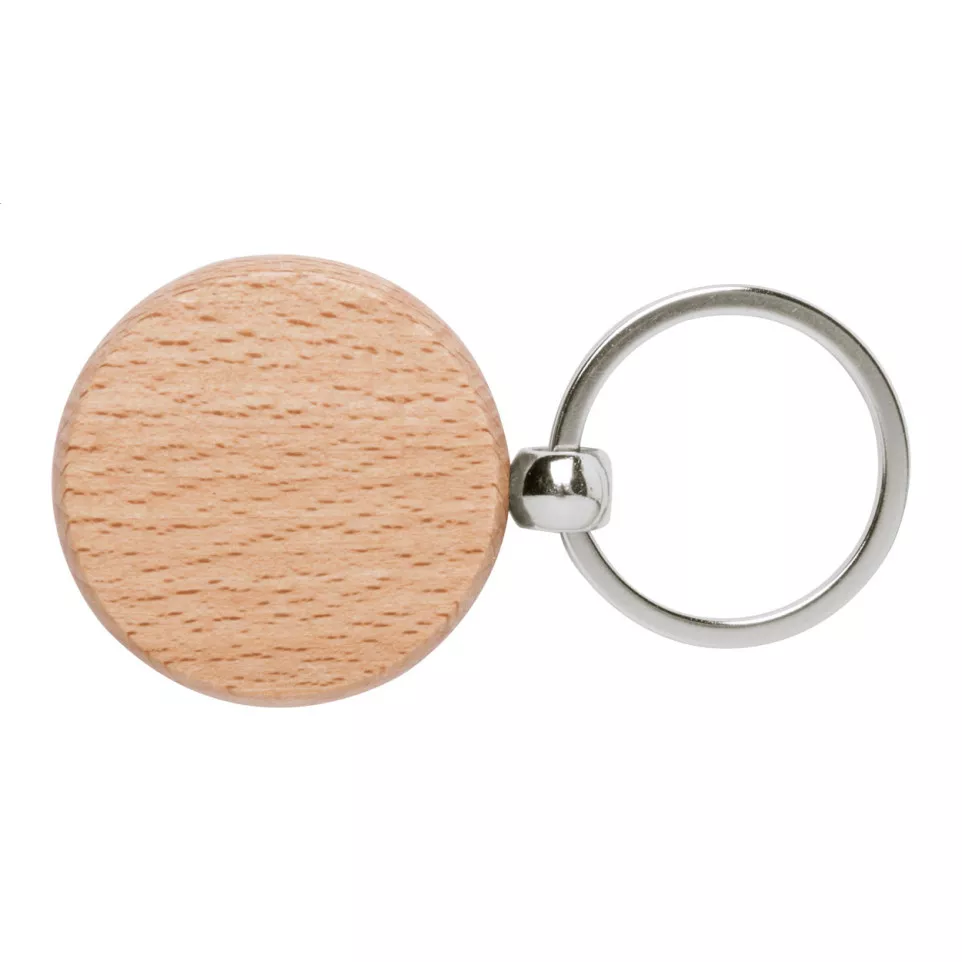 Wokke natural  keyring, circle 