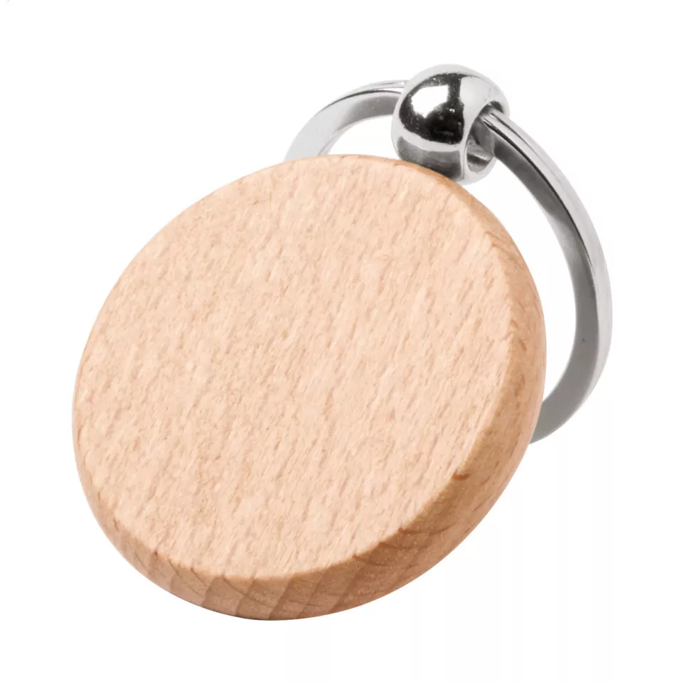 Wokke natural  keyring, circle 