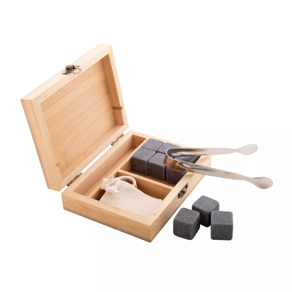 Bourbon natural  stone ice cube set 